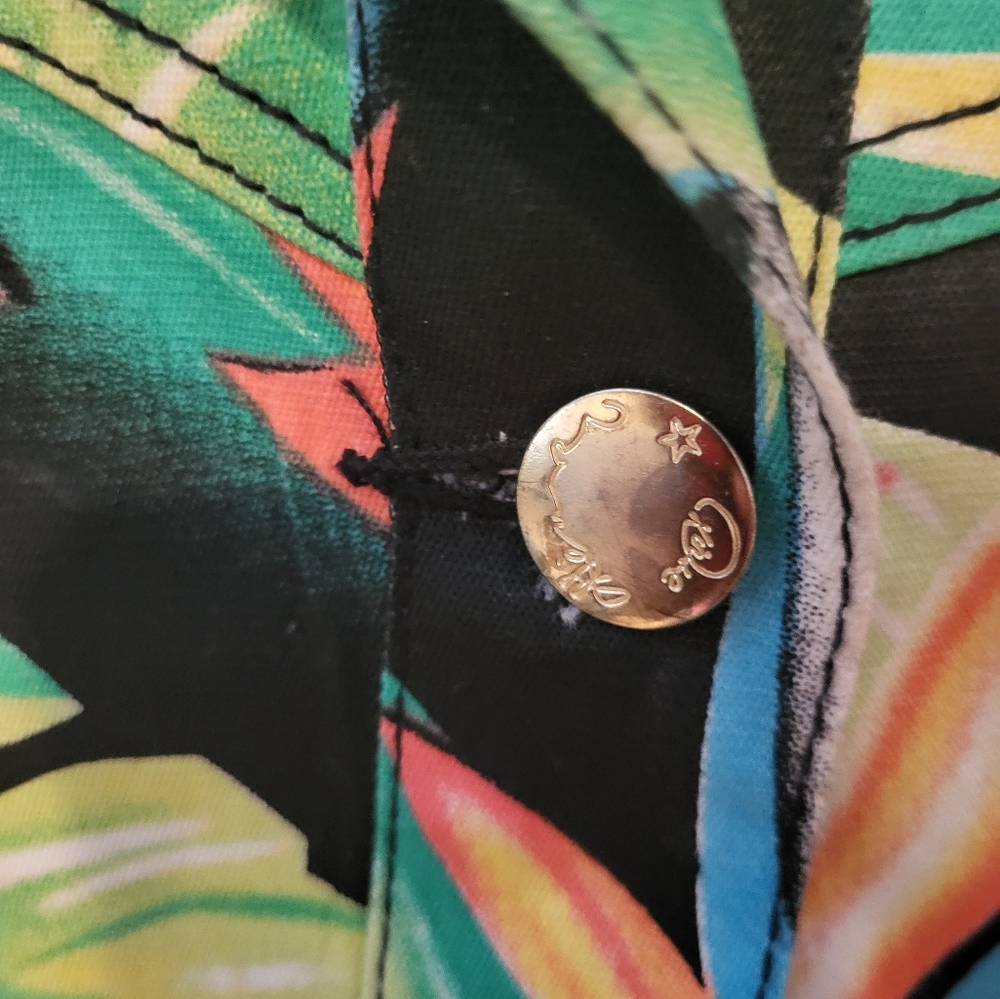 DG2 by Diane Gilman Jacket Women's 1X Colorful Floral Studded Button Stretch EUC - Picture 5 of 6
